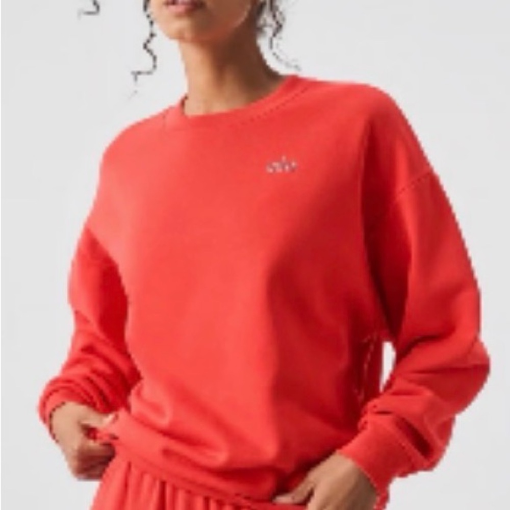 ALO Accolade Crewneck “Red Hot Summer” Size M